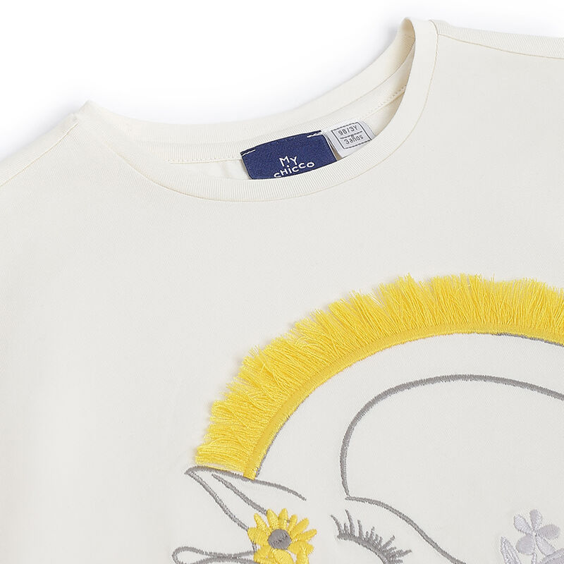 Girls Light Natural Printed Short Sleeve T-Shirt image number 2